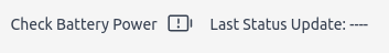Battery status and time since last update